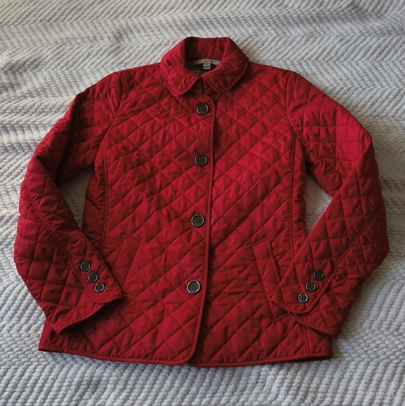 BURBERRY BRIT Red Quilted Utility Jacket - Picture 1 of 6